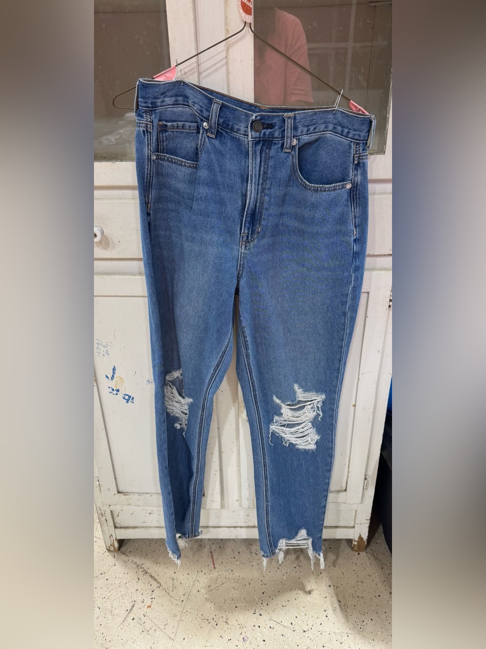 American Eagle Jeans Women's Distressed Blue Denim Jeans